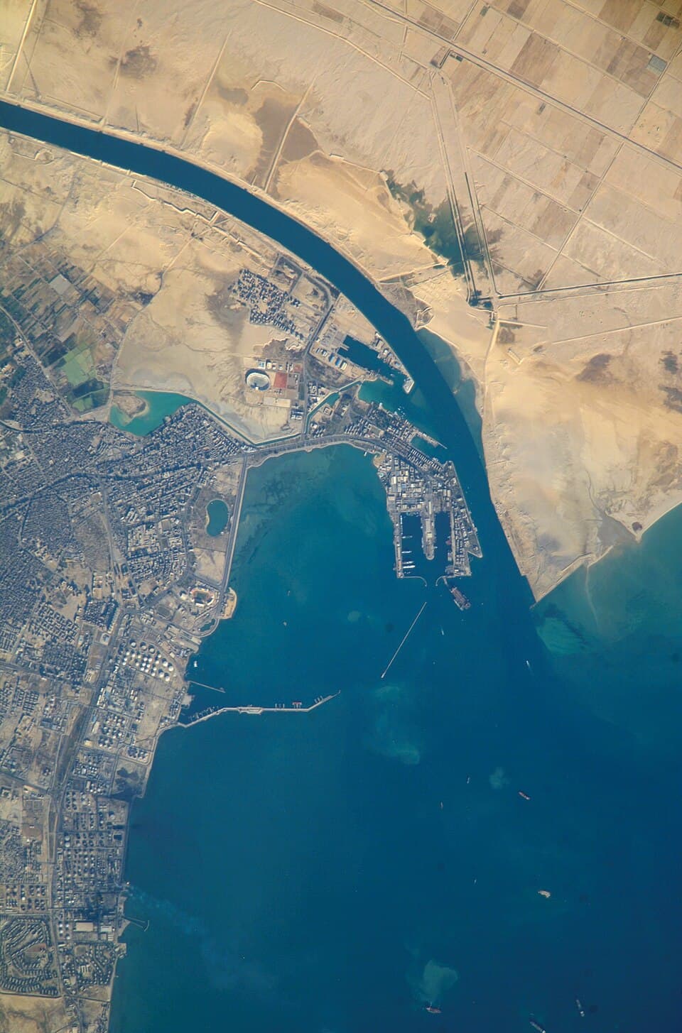 Orbital view of the Suez Canal